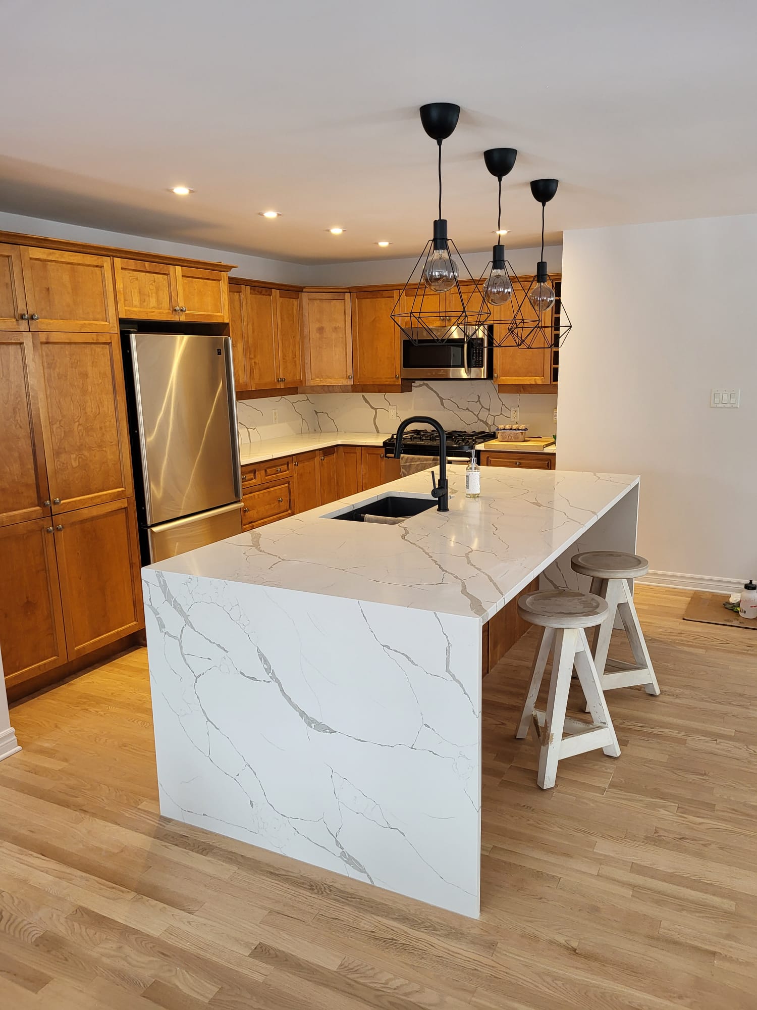 Residential kitchen — stonework by Elegant Stoneworks